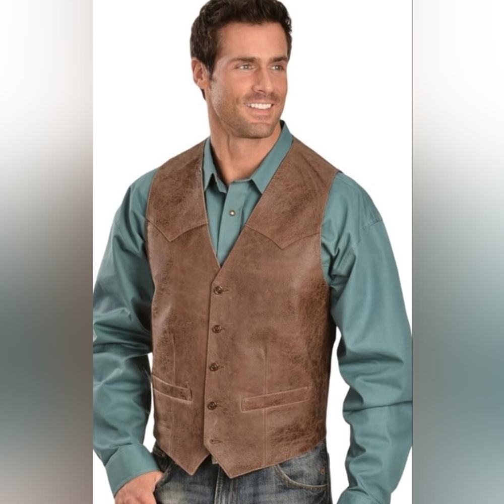 Men's Lambskin Western Vest